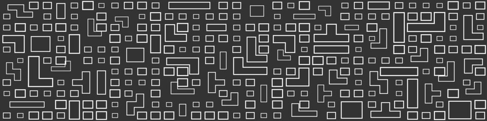 Seamless geometric pattern of multicolored squares and arbitrary shapes. A template for textures, textiles, simple backgrounds and creative ideas