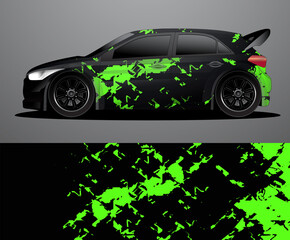 Obraz na płótnie Canvas car wrap vector designs with abstract grunge background for vehicle branding