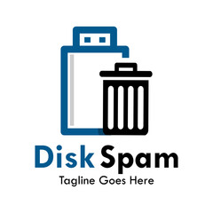 Disk spam logo template illustration