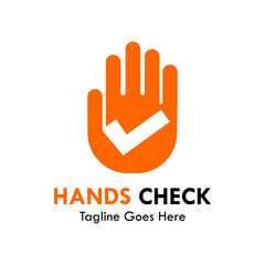 Hand check logo template illustration