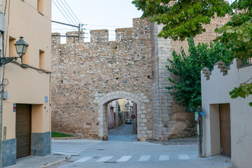 Fototapeta na wymiar church of santa maria of the medieval town Montblanc, (Tarragona)