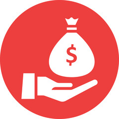 Dollar, earning Vector Icon

