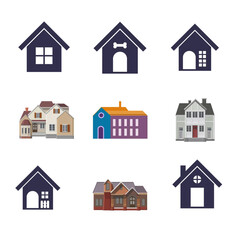 house icons set