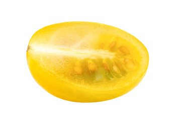 Yellow cherry Tomatoes isolated on transparent png