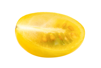 Yellow cherry Tomatoes isolated on transparent png