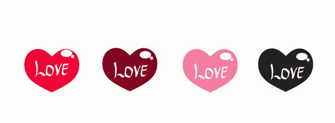 Love heart icon vector. Creative illustration romantic collection love symbols. Love concept. for Valentines day, Mothers day, wedding, love and romantic events
