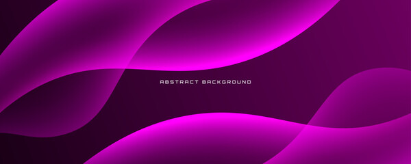 3D purple techno abstract background overlap layer on dark space with light waves decoration. Graphic design element liquid style concept for banner, flyer, card, brochure cover, or landing page