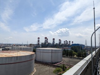 Power plant project with construction work and commissioning plant.