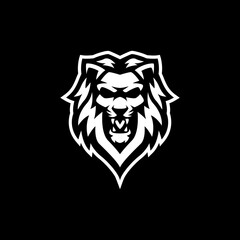 Angry Lion Mascot Illustration Vector Logo Design