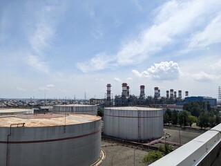 Power plant project with construction work and commissioning plant.