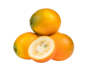 Orange kumquat isolated on transparent png