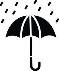 Rain Umbrella Vector Icon
