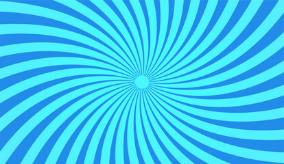 Blue Radial Sunburst Wide Background Vector Cover Banner