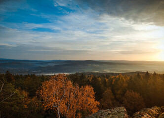 sunset in the mountains