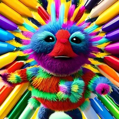 Fototapeta premium rainbow pencils