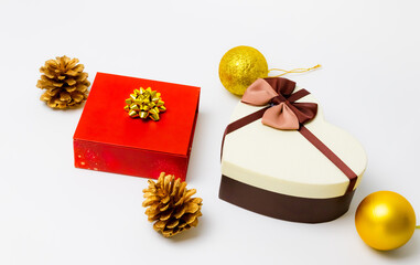 gift boxes on white background 