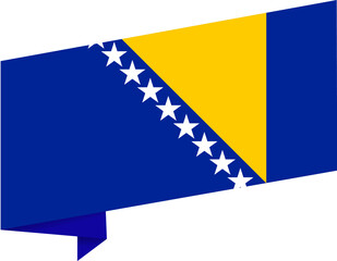 Bosnia and Herzegovina.flag wave isolated on png or transparent background