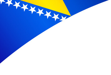 Bosnia and Herzegovina.flag wave isolated on png or transparent background