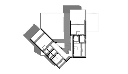 Modern house architectural 3d rendering 