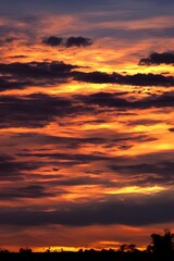 Fototapeta premium Beautiful sky on twilight time - generative ai