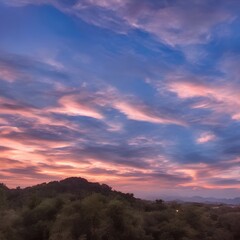 Beautiful sky on twilight time - generative ai