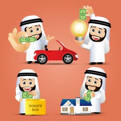 People Set - Arab  - Set of business people