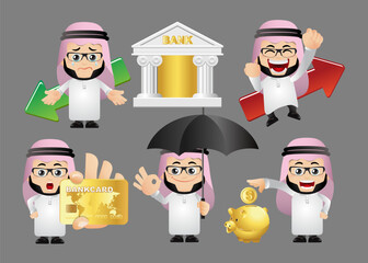 People Set - Arab  - Set of business people