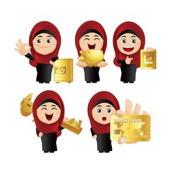 People Set - Arab  - Set of business people