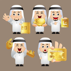 People Set - Arab  - Set of business people