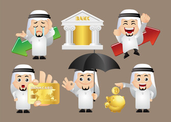 People Set - Arab  - Set of business people