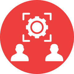 Cog, collaboration Vector Icon

