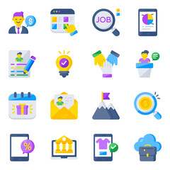 Pack of Business and Infographic Flat Icons 


