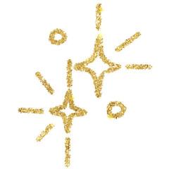 Gold stars hand drawn png