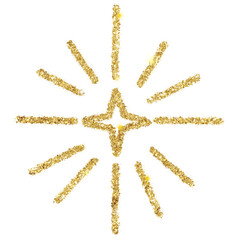 Gold stars hand drawn png