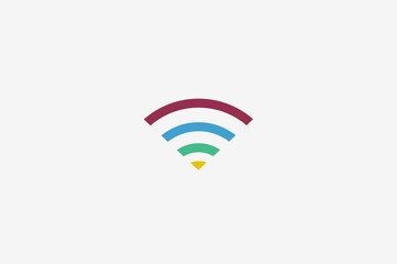 Illustration vector graphic of colorful wifi bar
