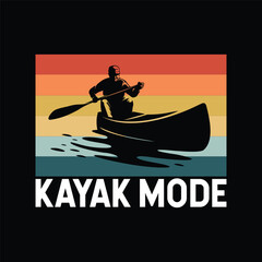 Kayaking Retro Kayak Canoeing Paddling