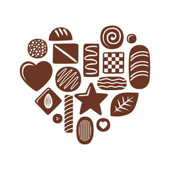 チョコのハートマーク