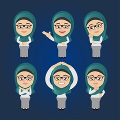 Set of businesswoman