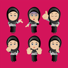 Set of businesswoman