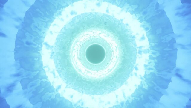 Abstract Blue Color Tunnel Background Video, Circle Motion Background Loop