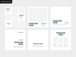 Minimalistic yet impactful social media templates, tailored perfectly for clean and professional brands. These templates offer a sleek and modern design.