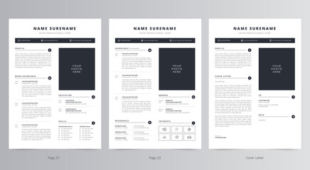 Resume Template, Professional Modern Resume Template, CV Template