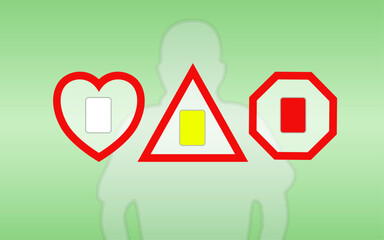 En el f&uacute;tbol, la tarjeta blanca forma ya parte del juego tanto como la roja y la amarilla, como muestra este gr&aacute;fico con la silueta de un &aacute;rbitro.