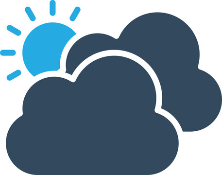  Cloudy weather Vector Icon
