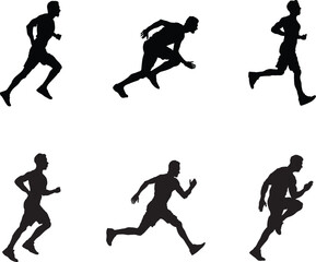 A vector collection of runners for artwork compositions
