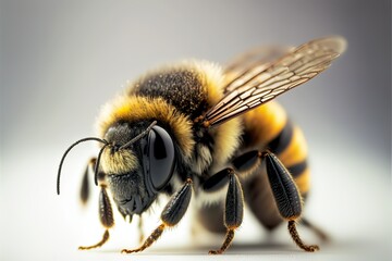Bee, insect macro closed up (Ai generated)