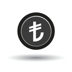 Turkish lira icon, Turkish currency symbol