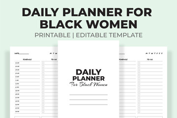 Daily Planner For Black Women