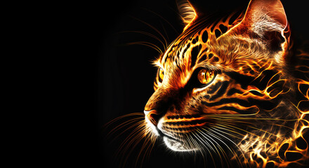 Bengal Cat  - Generative AI