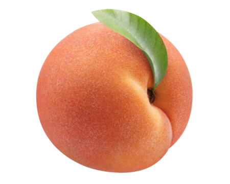 Delicious peach cut out